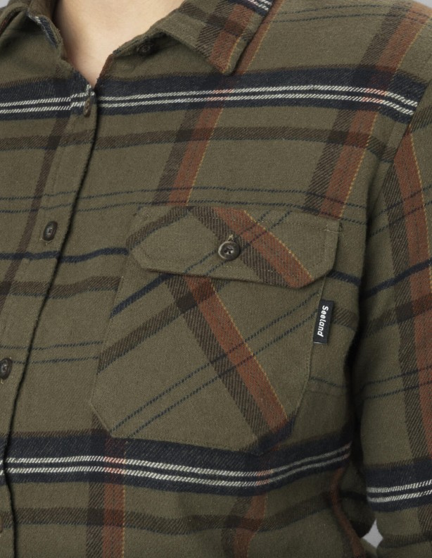 Skye Flannel grape leaf - women's 100% cotton shirt