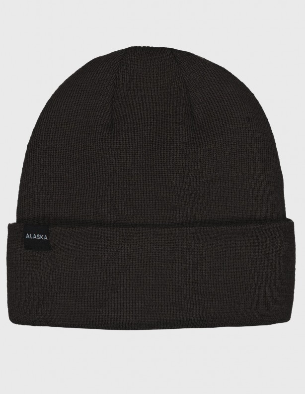 Bonnet réversible marron-orange - bonnet double face en laine mérinos