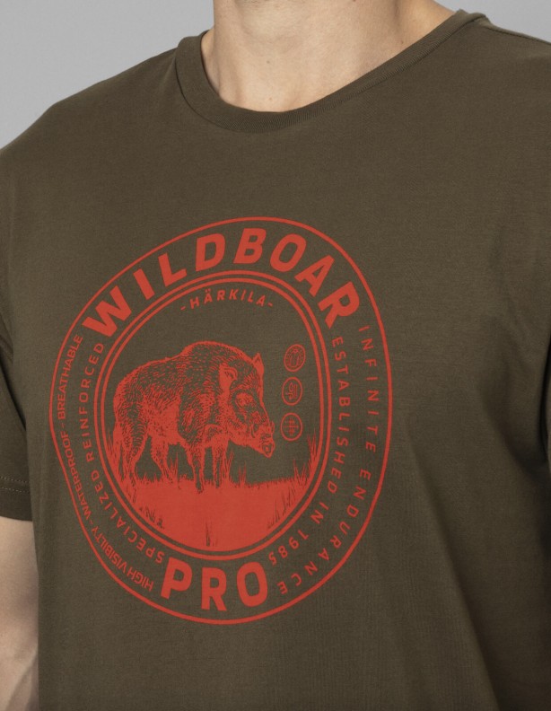 Harkila Wildboar fűzfa zöld - nyári trikó 100% pamut