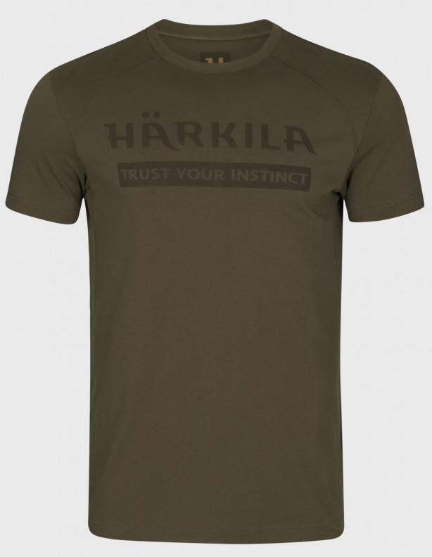 Harkila Logo willow green - summer t-shirt 100% cotton