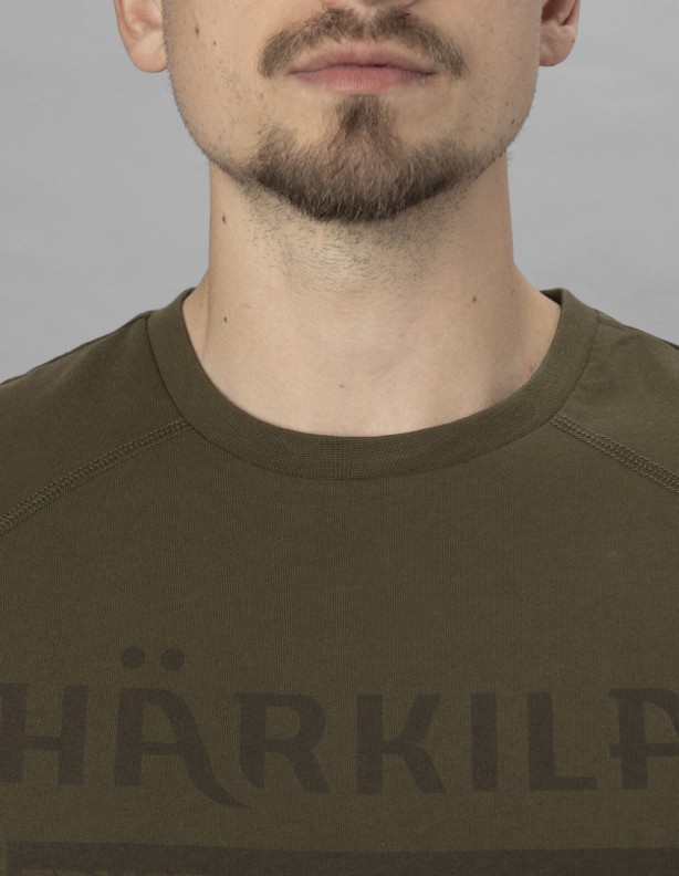 Harkila Logo willow green - летняя футболка 100% хлопок