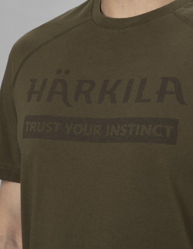 Harkila Logo weidengrün - Sommer-T-Shirt 100% Baumwolle