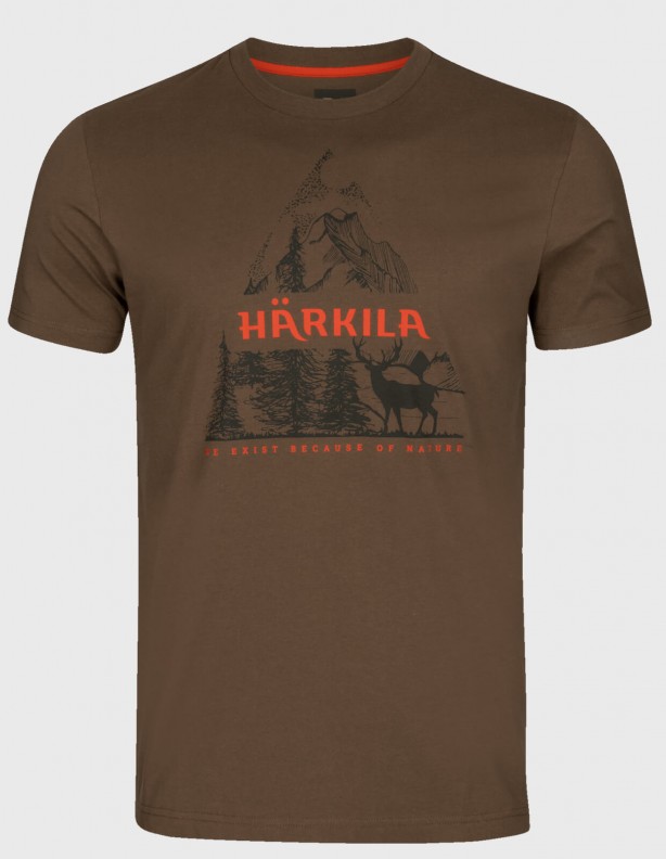 Harkila Nature S/S slate black - T-shirt d'été 100% coton