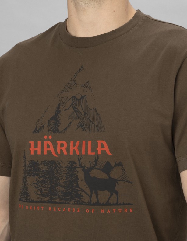 Harkila Nature S/S pala fekete - nyári póló 100% pamut
