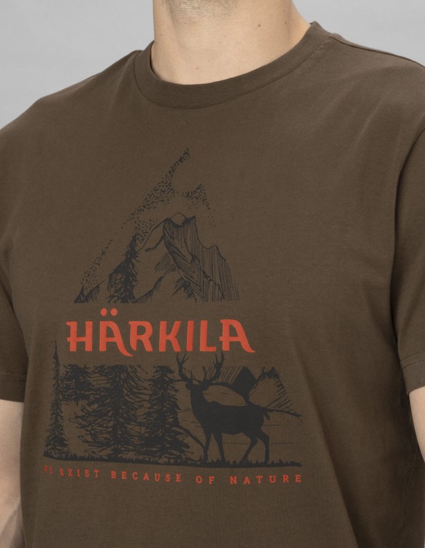 Harkila Nature S/S schieferschwarz - Sommer-T-Shirt 100% Baumwolle