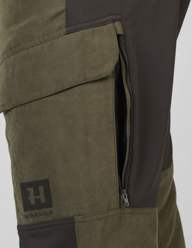 Scandinavian dark olive willow green summer hunting pants Harkila