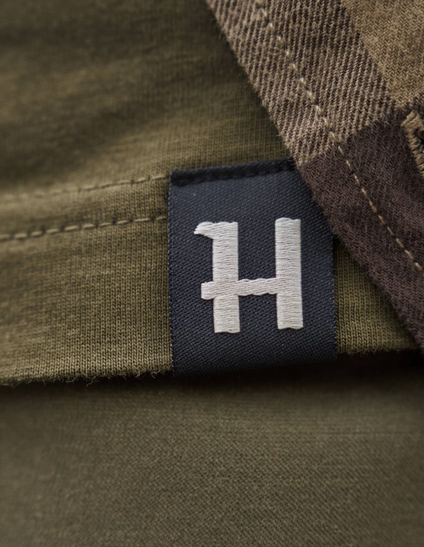 Harkila H Logo olive foncé T-shirt d'été 100% coton