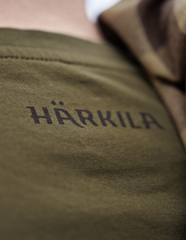 Летняя футболка Harkila H Logo темно-оливкового цвета 100% хлопок