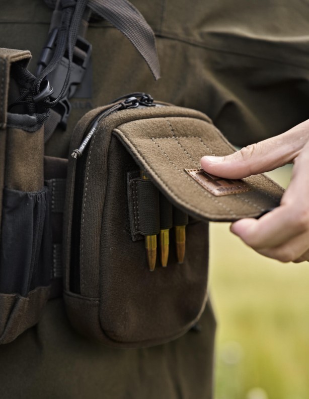 Harkila Utility pouch willow green extra pocket for binocular and backpack cases