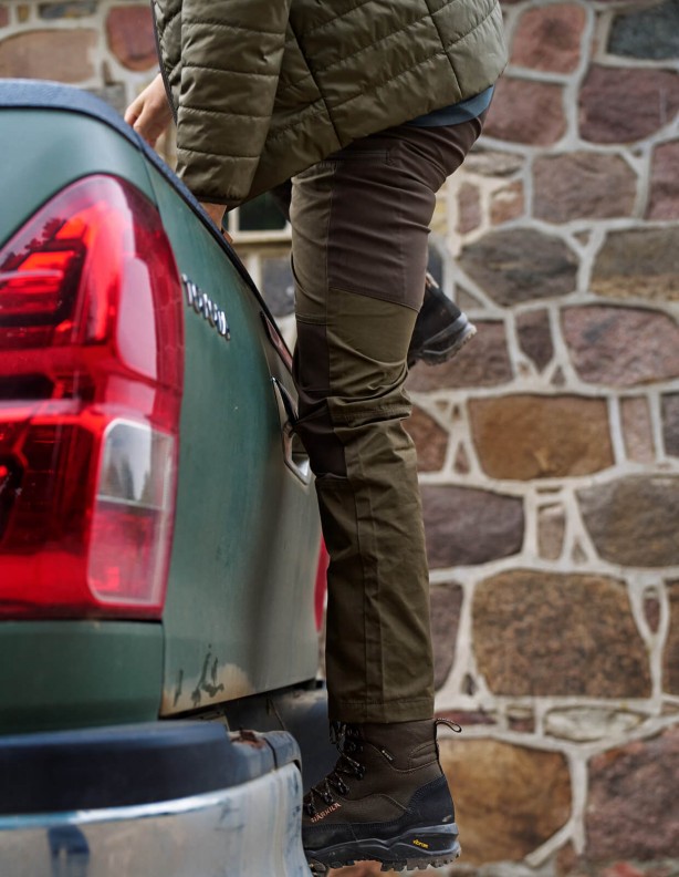 Harkila Fjell willow green shadow brown strong summer trousers
