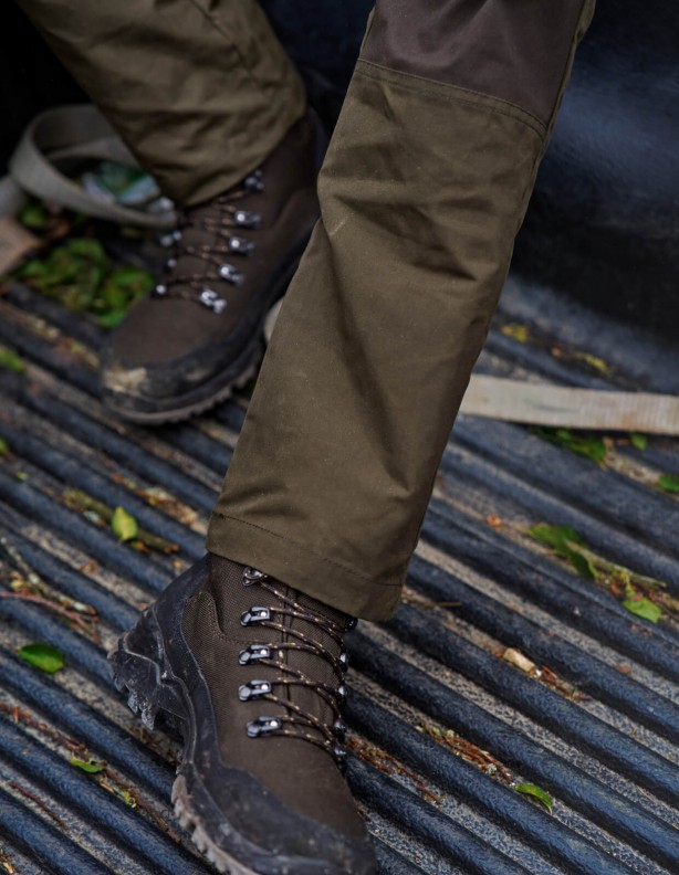 Harkila Fjell willow green shadow brown strong letné nohavice