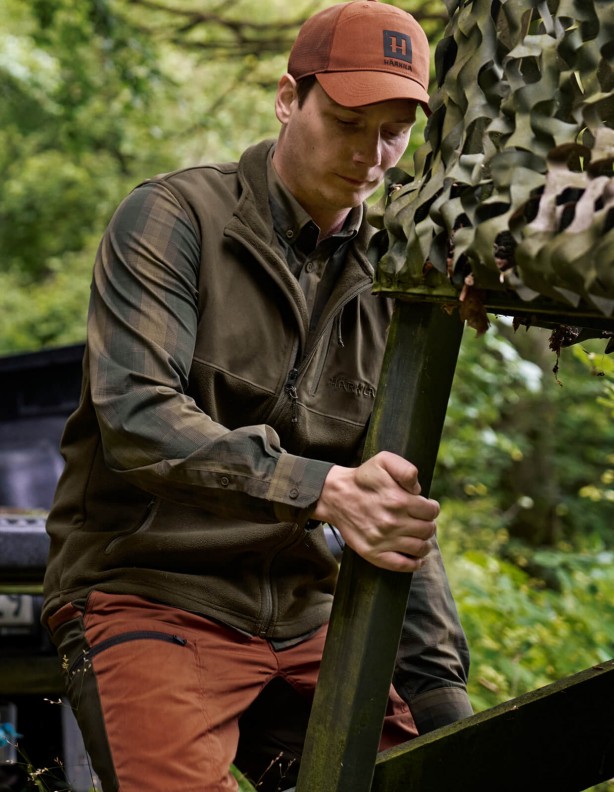 Harkila Akkan willow green shadow brown summer thin shirt