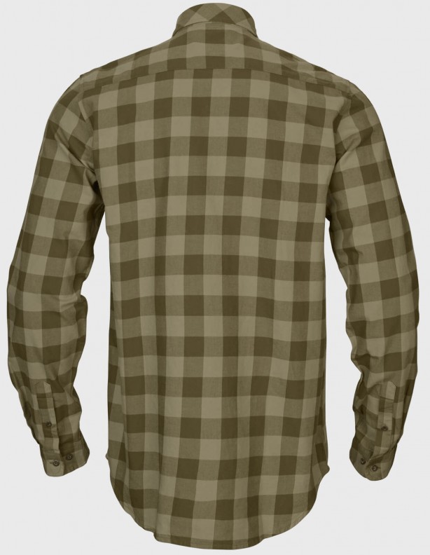 Harkila Scandinavian chemise à carreaux olive foncé 100% coton