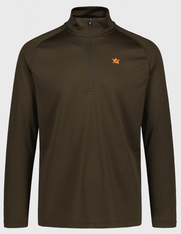 CoolDry Ms Half-Zip Brown - техническая футболка с длинным рукавом