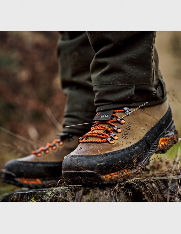 Saxnas GTX mid brown orange - pánske topánky z nubukovej kože