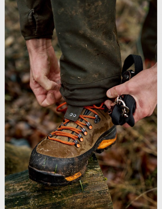 Saxnas GTX mid brown orange - bottes en cuir nubuck pour hommes