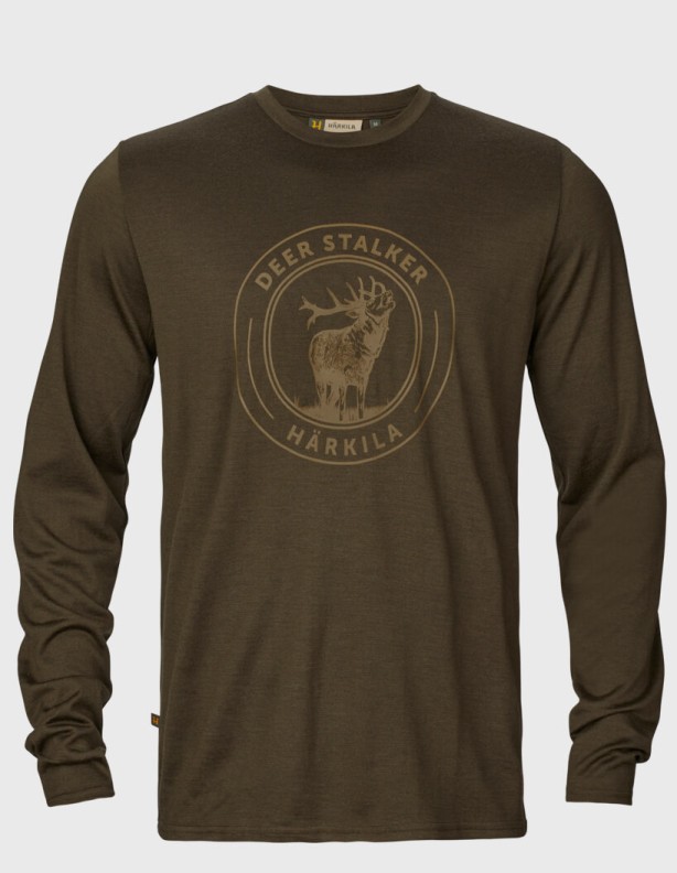 Härkila Game LS Stag willow green bull shirt 80% vlna