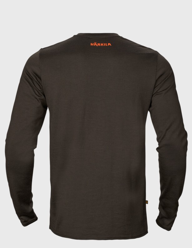 Härkila Game LS Wildboar shadow коричневая рубашка 80% шерсть