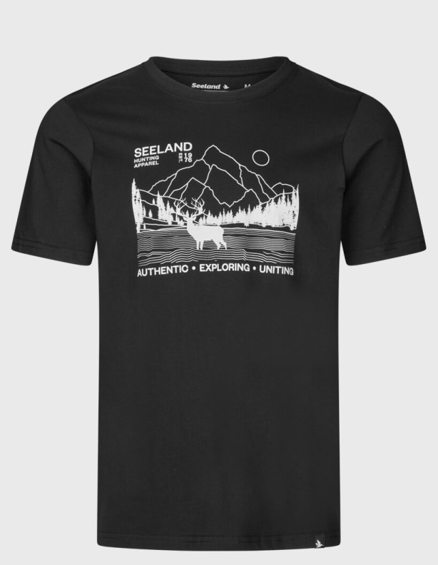 Seeland Territory schwarzes Sommerhemd 60% Baumwolle