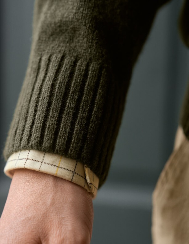 Harkila Vincent Merino V-Neck Pullover Rosin 100% Wolle
