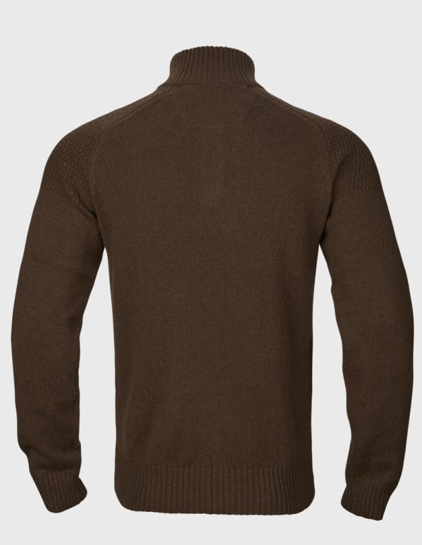 Harkila Vincent Merino Half Zip Pullover Demitasse brown sweter 100% wełna
