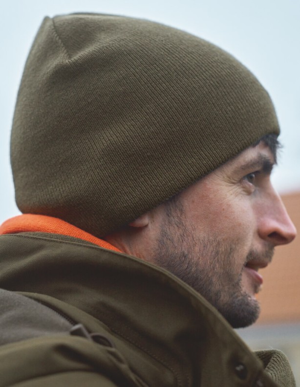 Harkila Reversible Beanie oboustranná čepice zelená oranžová
