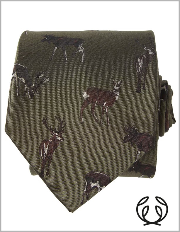 Hedvábná kravata Chevalier Dixter Silk deer