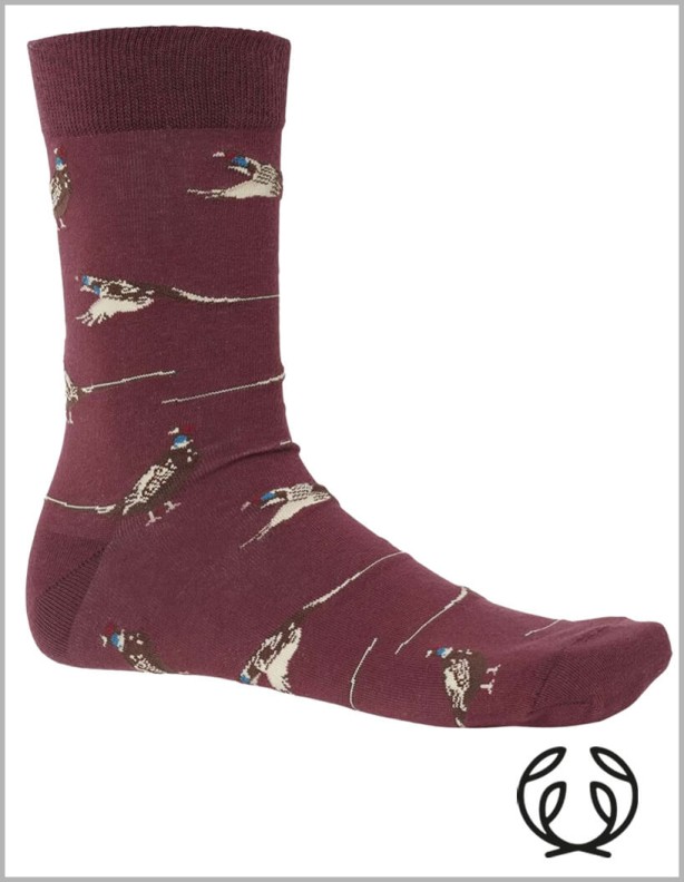 Chevalier Pomeroy red Pheasant socks