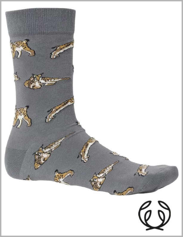 Chevalier Pomeroy grau melange Lynx Socken mit Luchs