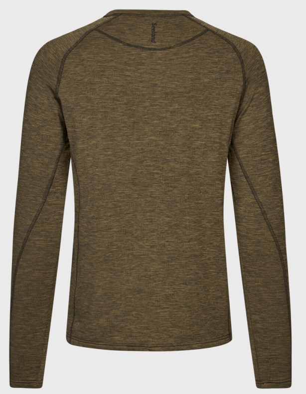 Seeland Peak Militär-Olive-Melange Technisches T-Shirt
