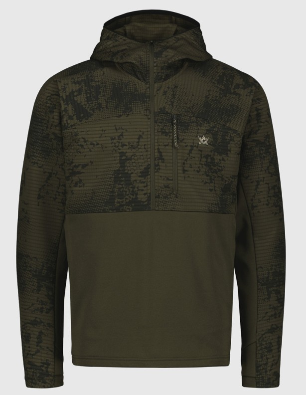 Alaska Active Hunter Ms Hoodie Night Green Blur tenká mikina
