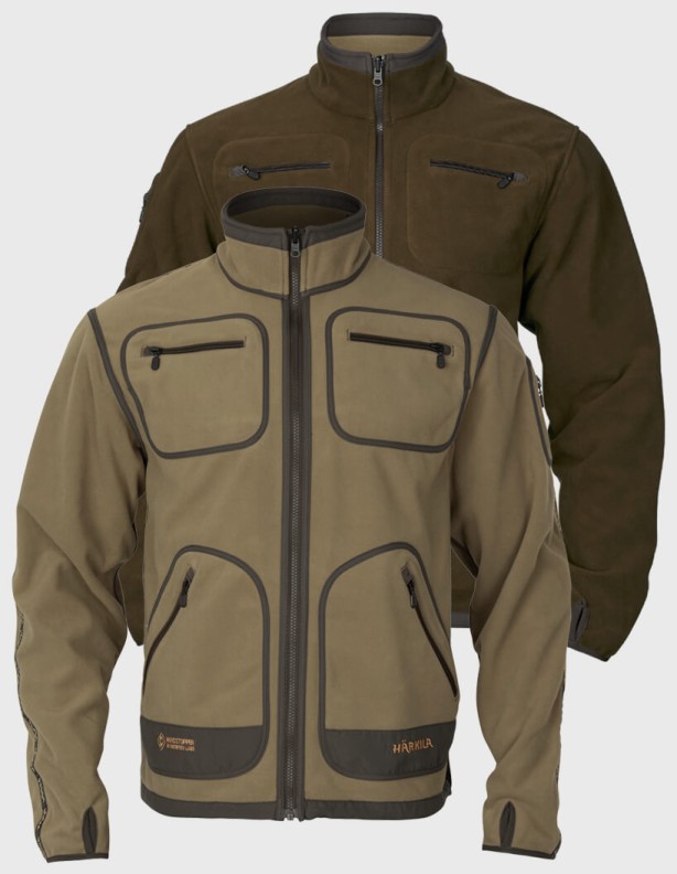 Harkila Kamko Dark antique bronze Willow green veste polaire réversible membrane Gore-Tex