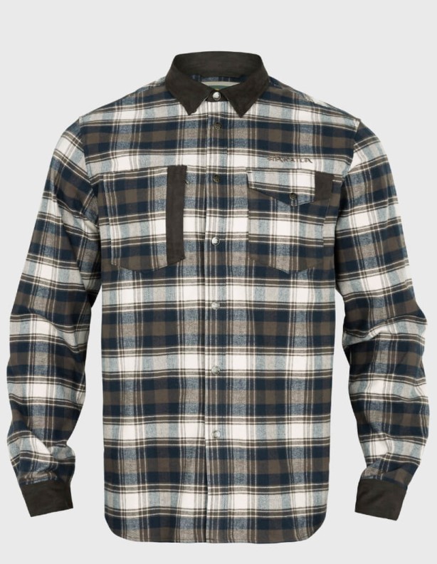 Harkila Aivak L/S shirt turkish coffee koszula z grubej bawełny
