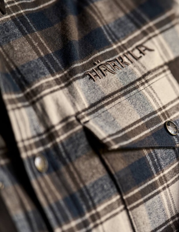 Harkila Aivak L/S shirt turkish coffee koszula z grubej bawełny