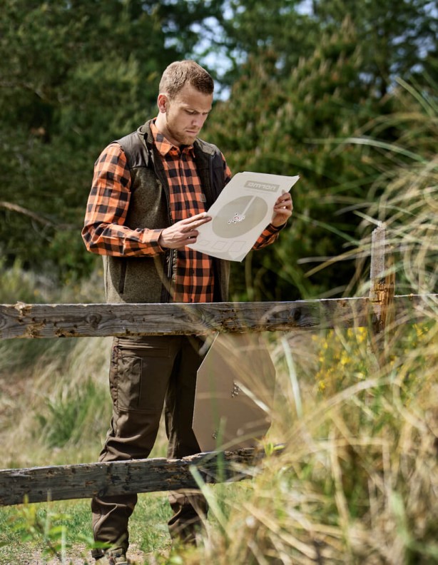 Harkila Scandinavian mandarin check shirt, 100% cotton