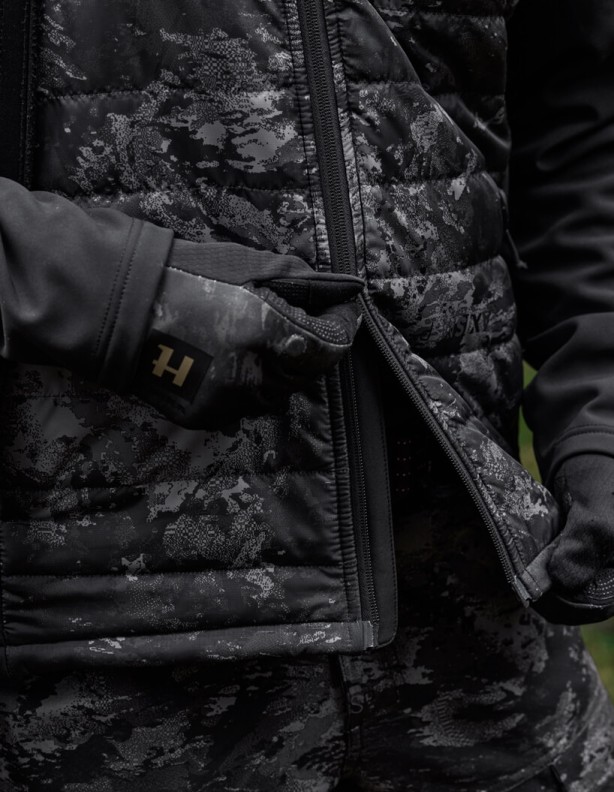 Harkila NOCTYX Camo Hybrid AXIS MSP® Black/Black утепленная куртка