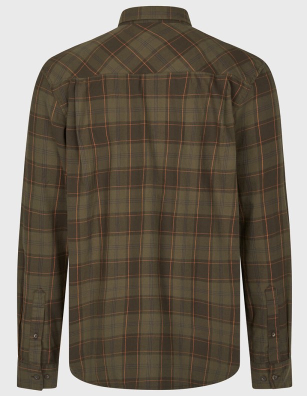 Glen Flannel pine green dark navy check košile 100% bavlna