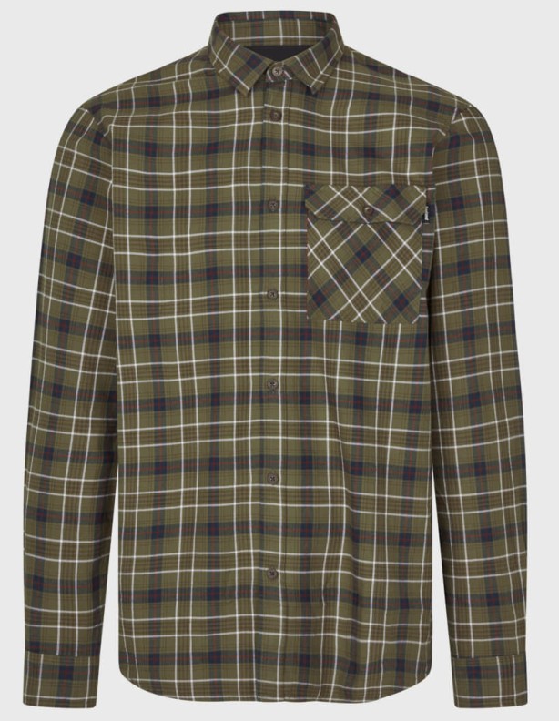 Glen Flannel grape leaf dark navy check košile 100 % bavlna