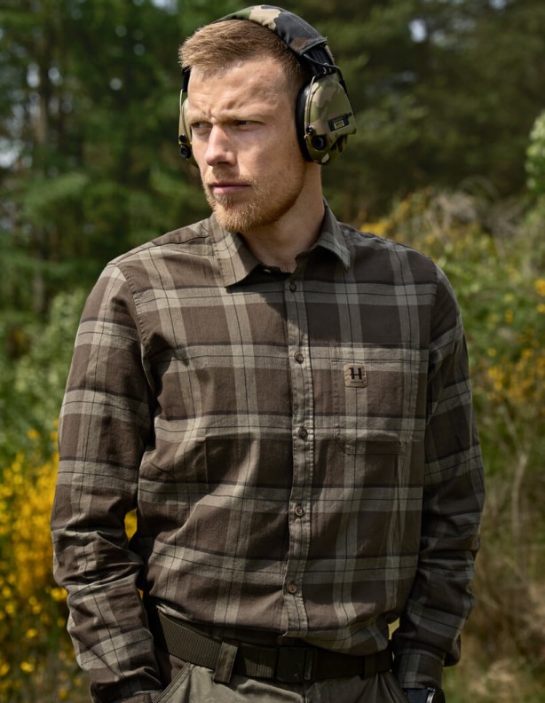 Harkila Fjell L/S grün kariertes Hemd 97 % Baumwolle