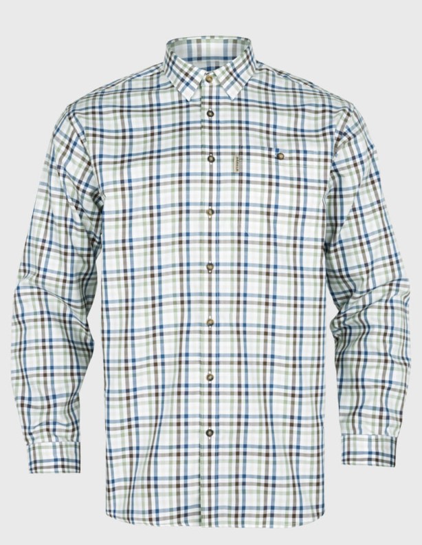 Harkila Milford sea blue košile 100 % bavlna, snadno žehlitelná