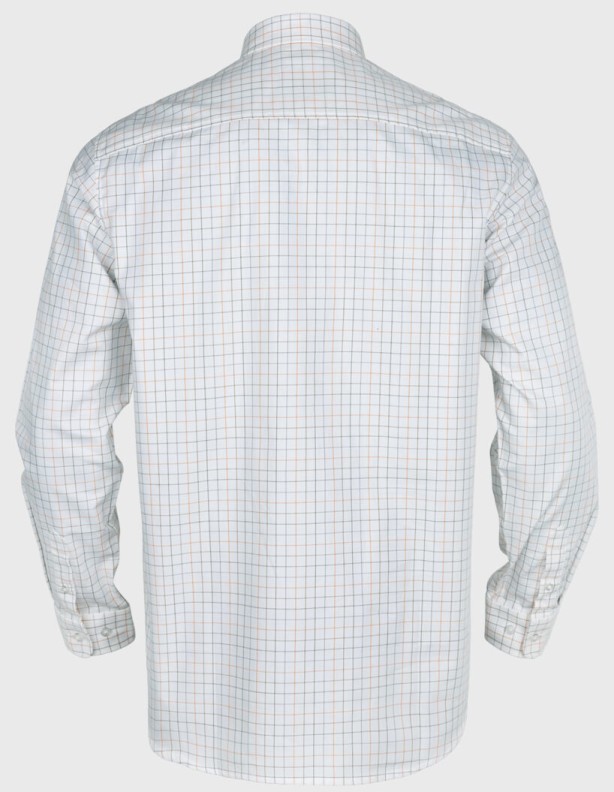 Harkila Portfield chemise à carreaux mandarine 100 % coton facile à repasser