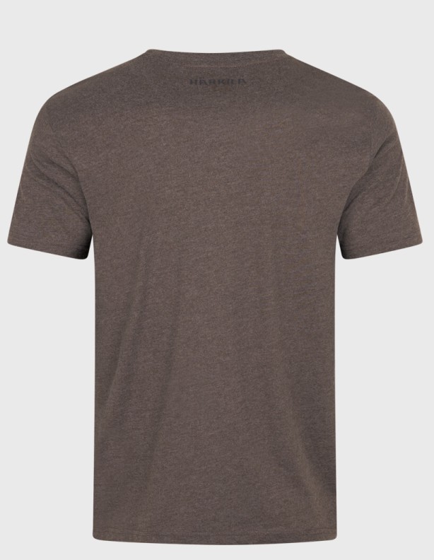 Harkila Identity braun melange T-Shirt 50 % Baumwolle 50 % Polyester