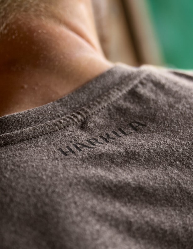 Harkila Identity braun melange T-Shirt 50 % Baumwolle 50 % Polyester