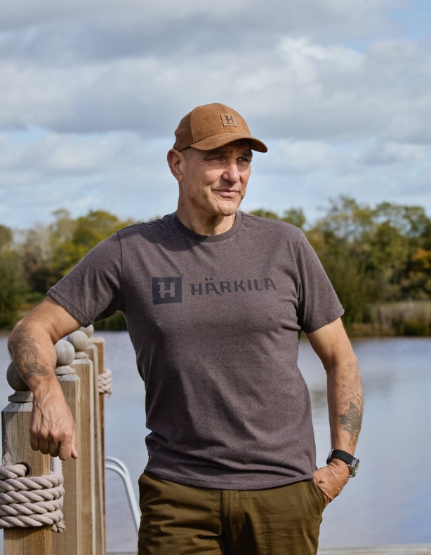 Harkila Identity braun melange T-Shirt 50 % Baumwolle 50 % Polyester