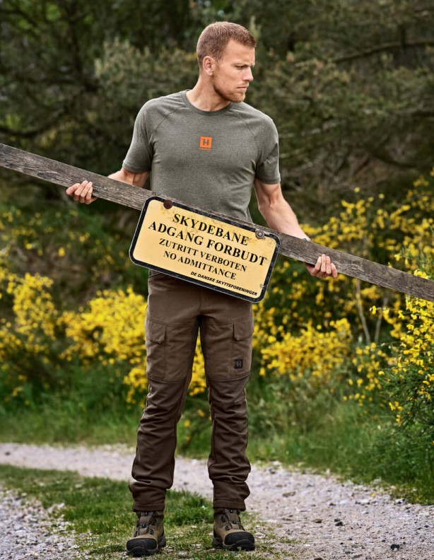 Harkila Instinct grün melange T-Shirt 50 % Baumwolle 50 % Polyester