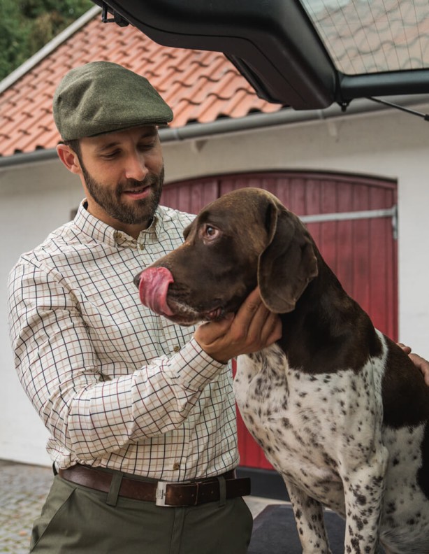 Seeland Oxford classic blue merlot check koszula 97% bawełna