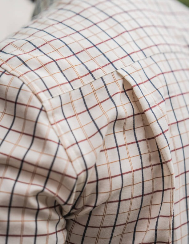 Seeland Oxford classic blue merlot check koszula 97% bawełna