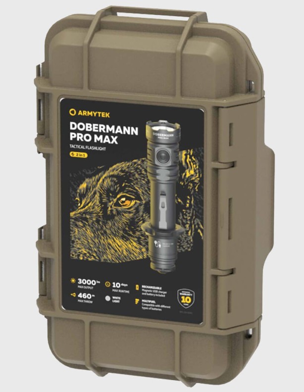 Armytek Doberman PRO Magnet - tactical flashlight