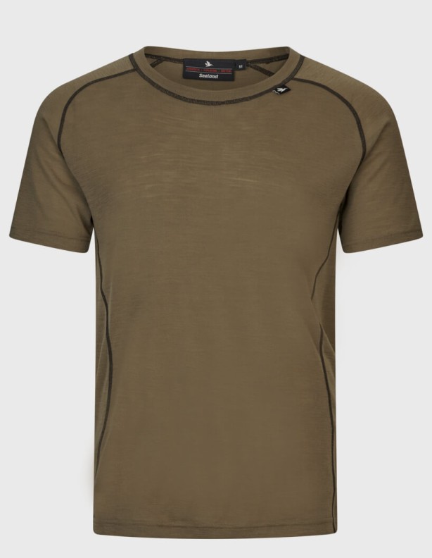 Tričko Seeland Apex Merino v barvě covert green, 35 % vlna