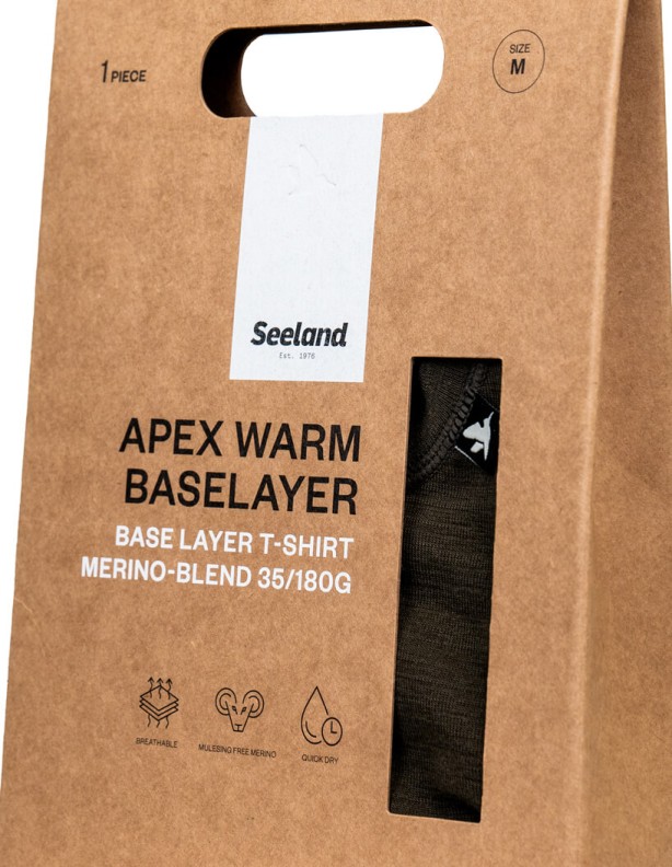 Tričko Seeland Apex Merino v barvě covert green, 35 % vlna